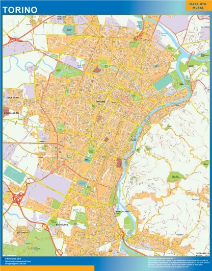 Mapa Torino plastificado