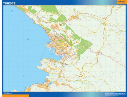 Mapa Trieste plastificado