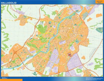 Mapa Valladolid callejero plastificado