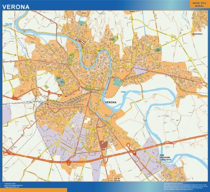 Mapa Verona plastificado