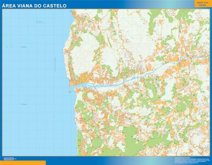 Mapa Viana Do Castelo área urbana plastificado