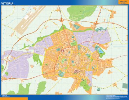 Mapa Vitoria callejero plastificado