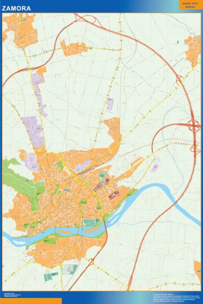 Mapa Zamora callejero plastificado