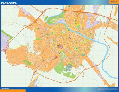 Mapa Zaragoza callejero plastificado