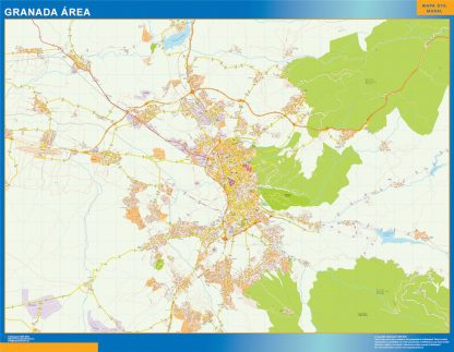 Mapa carreteras Granada Area plastificado