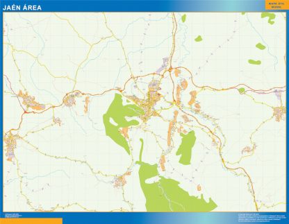 Mapa carreteras Jaen Area plastificado