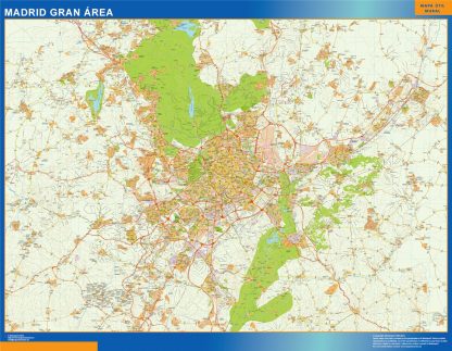 Mapa carreteras Madrid Gran Area plastificado