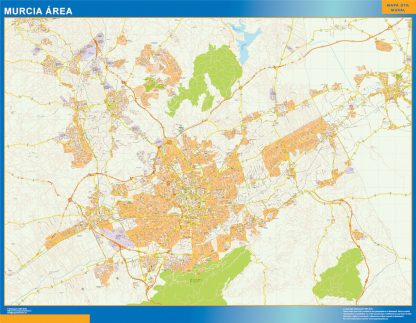 Mapa carreteras Murcia Area plastificado
