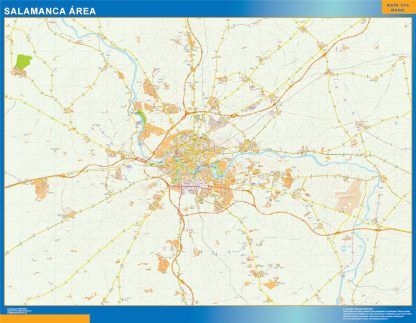 Mapa carreteras Salamanca Area plastificado