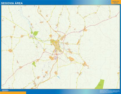 Mapa carreteras Segovia Area plastificado