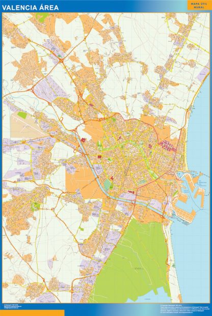 Mapa carreteras Valencia Area plastificado