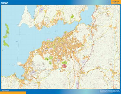 Mapa carreteras Vigo Area plastificado