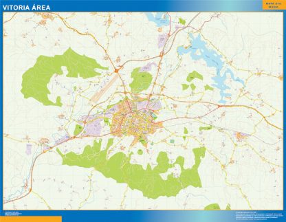 Mapa carreteras Vitoria Area plastificado