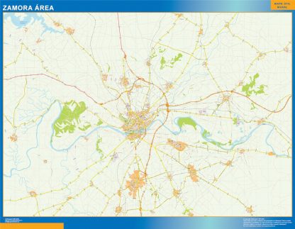 Mapa carreteras Zamora Area plastificado