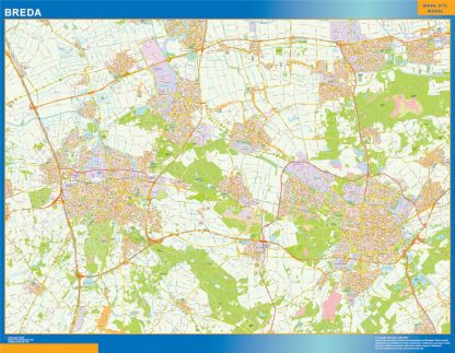 Mapa de Breda plastificado