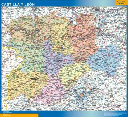 Mapa de Castilla y Leon plastificado