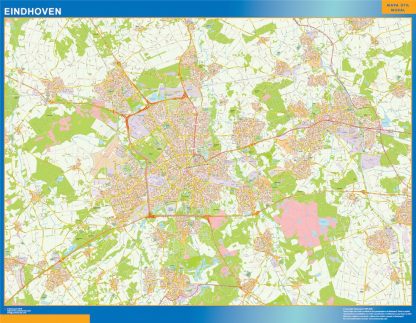 Mapa de Eindhoven plastificado