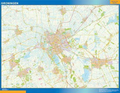 Mapa de Groningen plastificado
