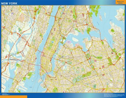 Mapa de Nueva York plastificado