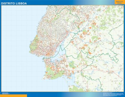 Mapa distrito Lisboa plastificado