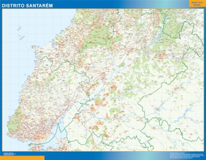 Mapa distrito Santarem plastificado