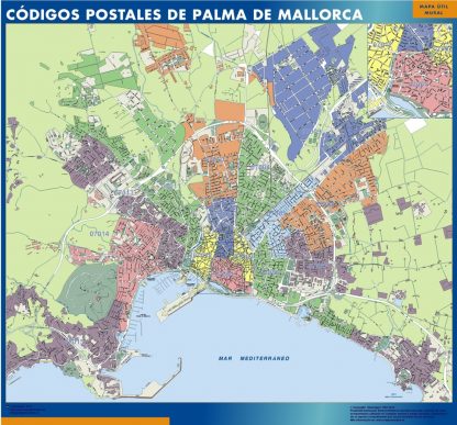 Palma de Mallorca códigos postales plastificado