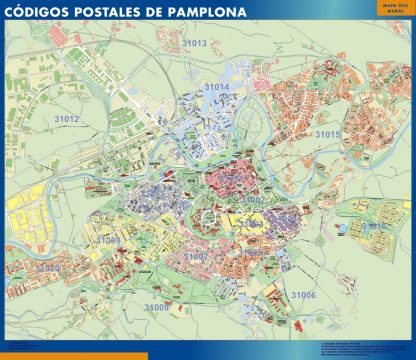 Pamplona códigos postales plastificado