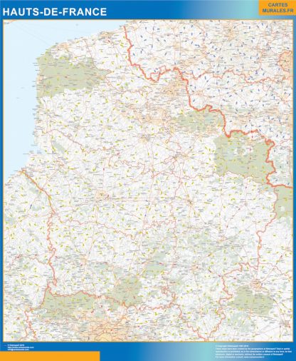 Region Hauts de France plastificado