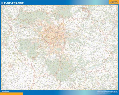 Region Ile de France plastificado