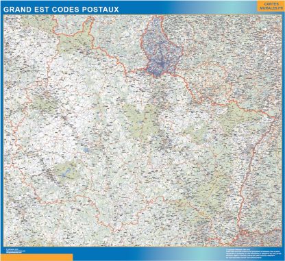 Región Grand Est codigos postales plastificado