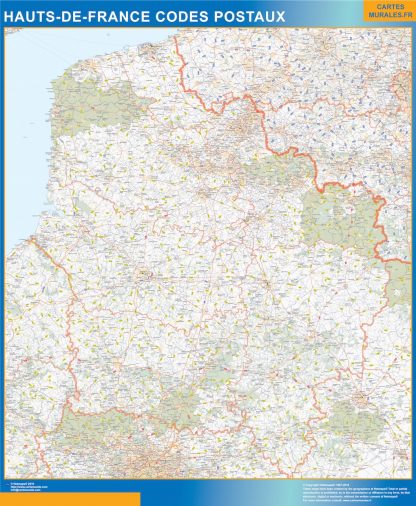 Región Hauts de France codigos postales plastificado
