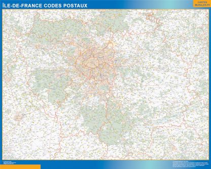 Región Ile de France codigos postales plastificado