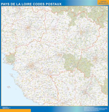 Región Pays de la Loire codigos postales plastificado