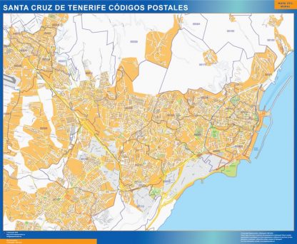 Santa Cruz de Tenerife códigos postales plastificado