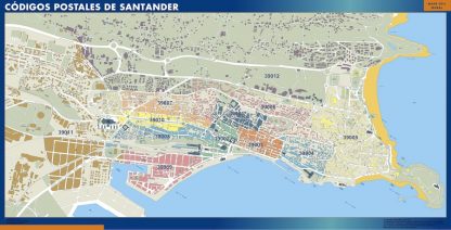 Santander códigos postales plastificado