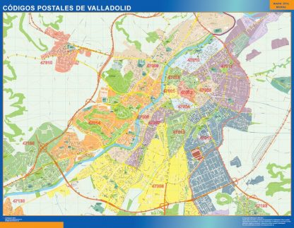 Valladolid códigos postales plastificado