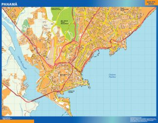 Mapa de Panama City gigante
