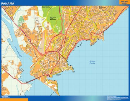 Mapa de Panama City gigante