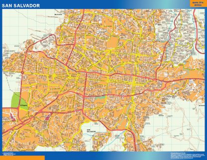 Mapa de San Salvador gigante