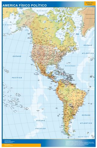 Mapa America plastificado gigante