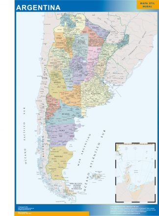 Mapa Argentina plastificado gigante