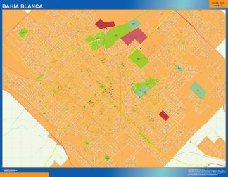 Mapa Bahia Blanca en Argentina plastificado gigante