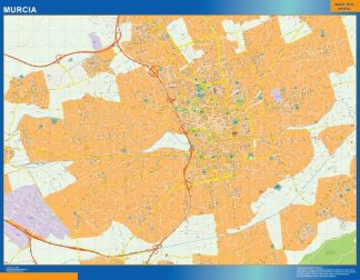 Mapa Murcia callejero plastificado gigante