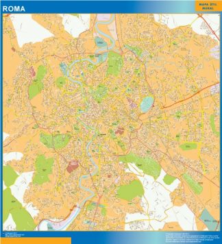Mapa Roma plastificado gigante