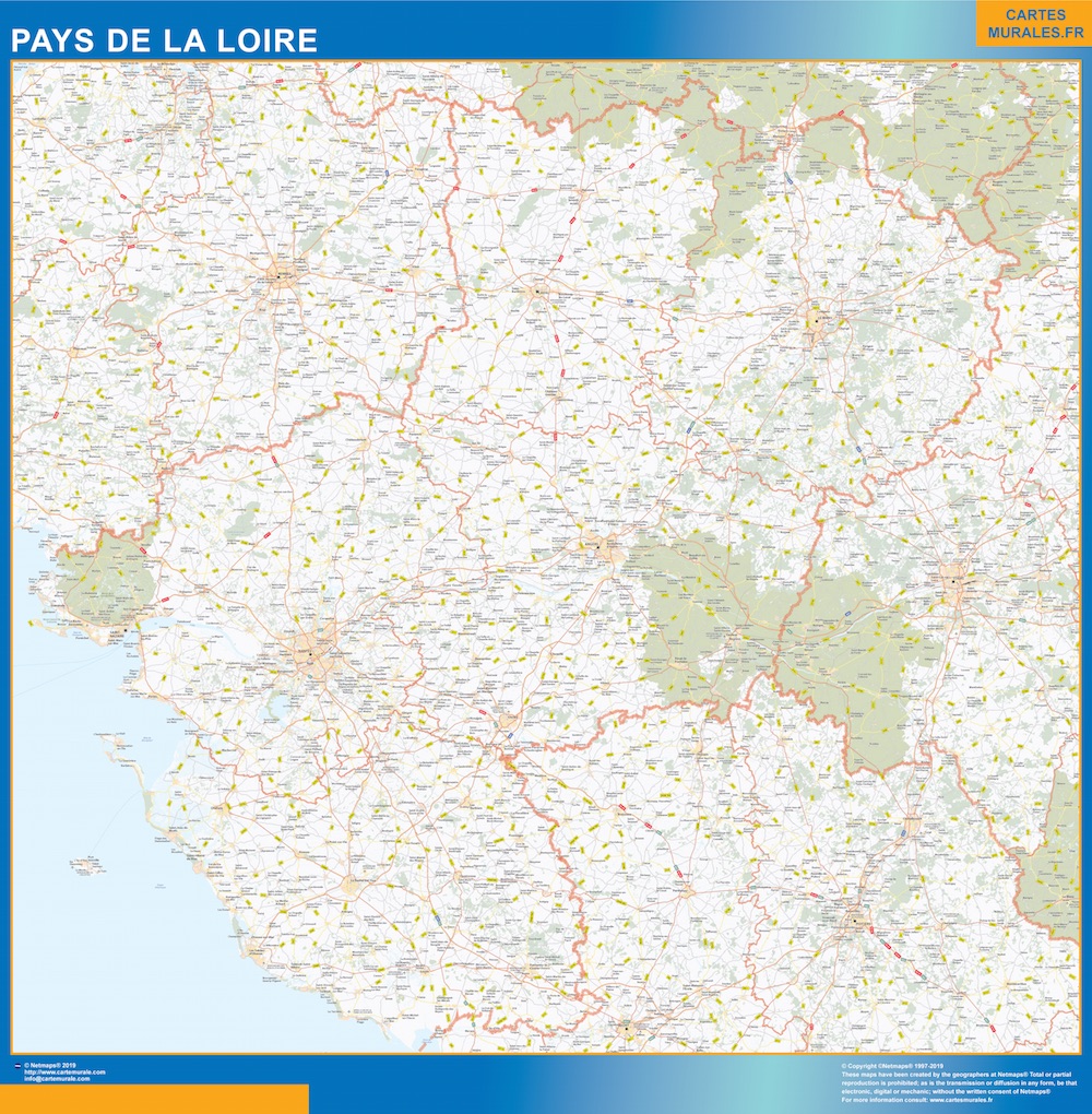Region Pays de la Loire plastificado gigante